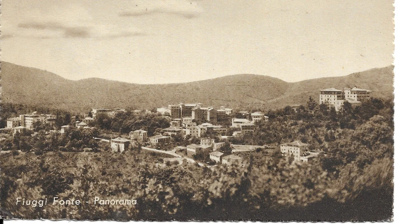 Panorama storico di Fiuggi in una cartolina del 1961